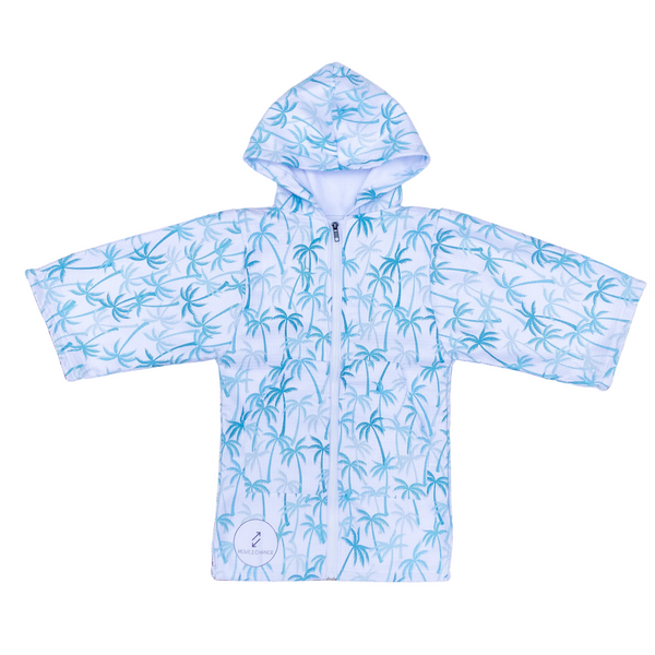 Move 2 Change palm hooded kids towel with zip